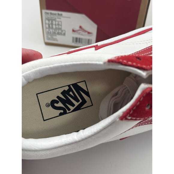 Vans Old Skool Bolt Shoes-Two Tone Red White-size 7 men’s, 8.5 women’s-NEW!! main image 4